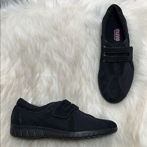 Munro Jewel Nero Black Suede Walking Shoe Sz 8.5W